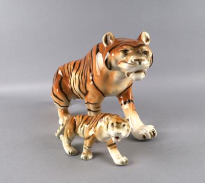2 Tiger, Royal Dux, - Starožitnosti