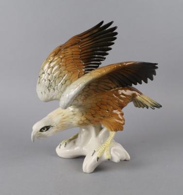 Adler auf Astsockel, Porzellanfabrik Karl Ens, Rudolstadt, Volkstedt - Antiquariato