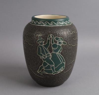 Vase mit Trachtenpaar, Gmundner Keramik, um 1950/60 - Works of Art