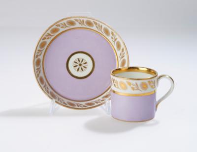 Tasse mit Untertasse, Kaiserliche Manufaktur, Wien 1823/24, - Works of Art