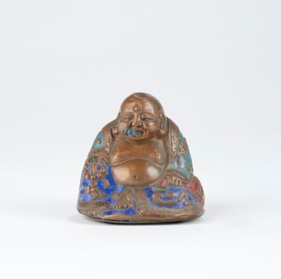 Kleine Champlevé Figur des Budai, China, 18./19. Jh., - Works of Art