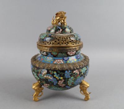 Cloisonné Weihrauchbrenner aud drei Füßen, China, 20. Jh. - Antiquitäten