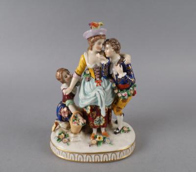 Frau mit Mädchen und jungen Mann, - Antiquariato