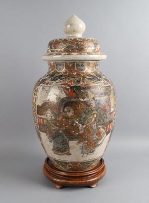 Satsuma Deckelvase, - Antiquariato