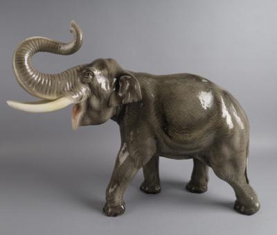 Karl Grössl, Elefant, Modellnummer: 2657, Firma Keramos, Wien, ab ca. 1950 - Works of Art