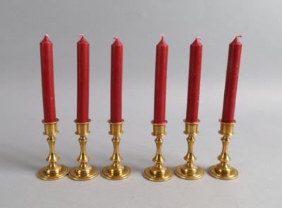 6 dänische Miniatur Kerzenleuchter, - Antiquariato