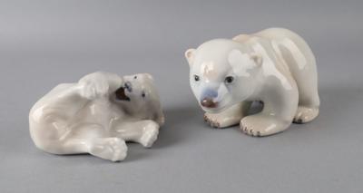Zwei junge Eisbären, Royal Copenhagen, - Antiquitäten