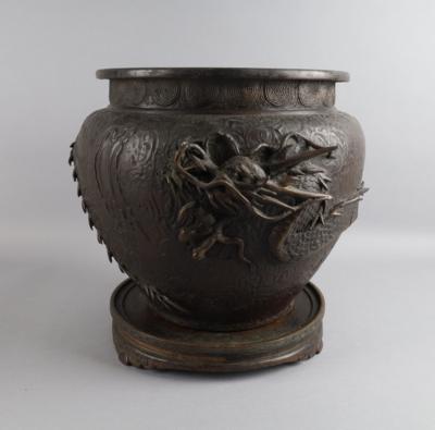 Bronzeübertopf, Japan, Meiji Periode, - Starožitnosti