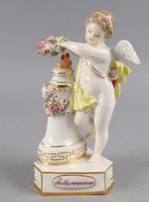 Devisenkind "Je les couronne", Meissen Ende 19./ Anfang 20. Jh., - Antiquariato