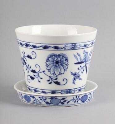 Cachepot mit Untersetzer Zwiebelmuster, Meissen 1956, - Starožitnosti