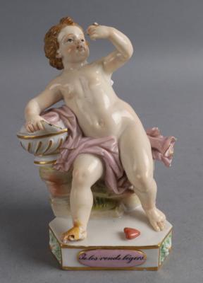 Devisenkind "Je les rends légeres.", Meissen, 2. Hälfte 19. Jh., - Works of Art