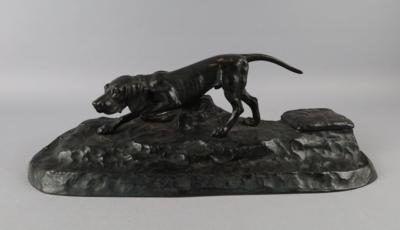 Federablage mit Vorstehhund, - Antiquariato