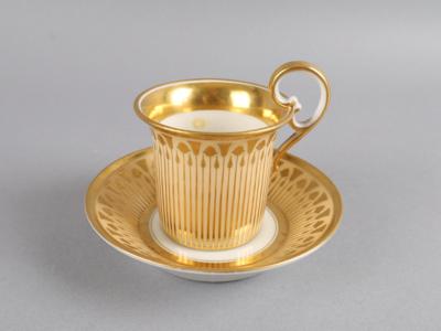 Tasse mit Untertasse, Francois et Edouard Honoré, - Antiquitäten