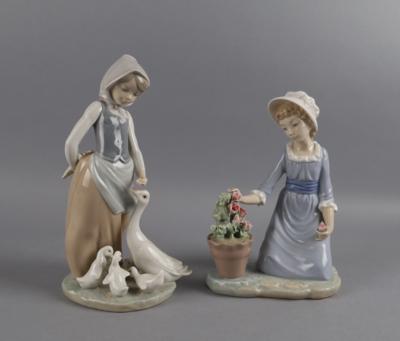 Mädchen mit Gänsen und Mädchen mit Rosen, Lladro, Spanien - Starožitnosti