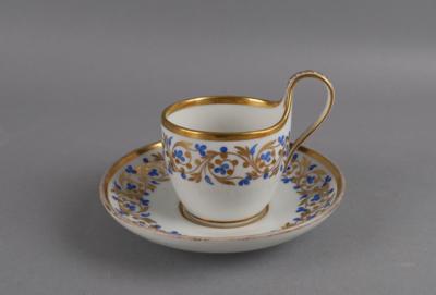 Tasse mit Untertasse, Elbogen, 1. Viertel 19. Jh., - Antiquariato