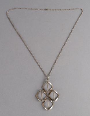 Großer Anhänger mit Kette aus Sterlingsilber, Erik Granit, Helsinki, 1971 - Starožitnosti