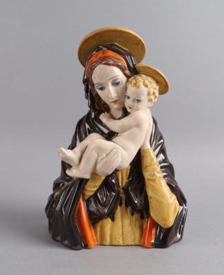 Rudolf Podany, Madonna mit Kind, Modellnr.: 1620, Firma Keramos, Wien, bis ca. 1949 - Starožitnosti