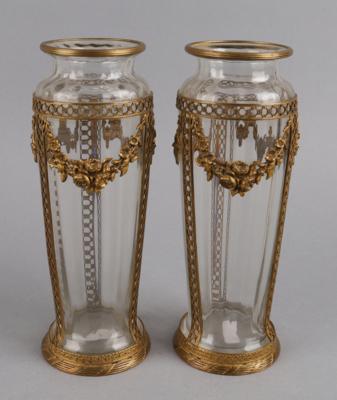 Paar neoklassizistische Vasen, - Antiquariato