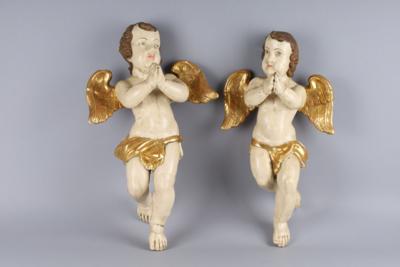 Paar fliegende Engel, - Antiquitäten