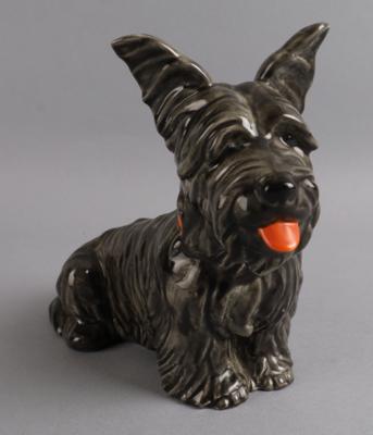 Rudolf Podany, Hund, Modellnummer: 889, Firma Keramos, Wien, bis ca. 1945 - Antiquitäten