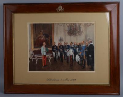 Kaiser Franz Joseph I. mit den deutschen Bundesfürsten, - Starožitnosti