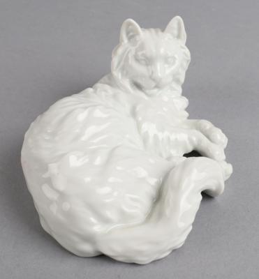 Liegende Katze, Wiener Porzellanmanufaktur Augarten, - Works of Art