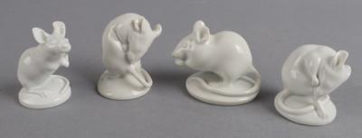 Vier Mäuse, Wiener Porzellanmanufaktur Augarten, - Antiquariato