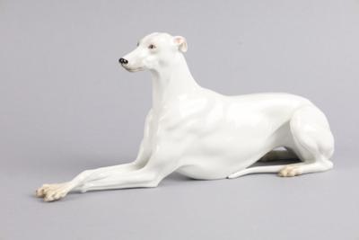 Robert Ullmann, 'Greyhound', Modellnummer: 219, Entwurf: 1936, Ausführung: Porzellanmanufaktur Augarten, Wien, um 1950 - Antiquitäten