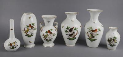 6 Vasen, Herend, - Antiquariato