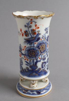 Fußvase Fels und Vogel Dekor, Meissen 19. Jh. - Antiquariato