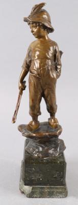 Paul Ludwig Kowalczewski (1865-1910), Knabenfigur aus Bronze, um 1900 - Antiquariato