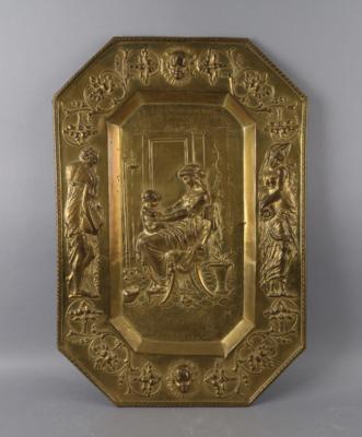 Reliefplatte, ehemals Wandblaker, 19. Jh., - Works of Art