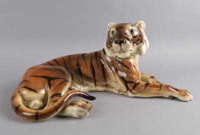Rudolf Chocholka, Tiger, Modellnummer: 2576, Firma Keramos, ab ca. 1950 - Antiquitäten