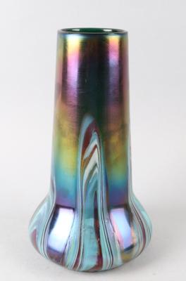 Vase mit Dekor 'Pulled Feather Iris', Josef Rindskopf's Söhne, Teplitz-Schönau, um 1900 - Starožitnosti