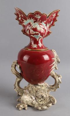 Vase mit Drachen, wohl Böhmen, Ende 19. Jhdt. - Antiquariato