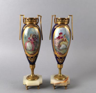 Paar Sockelvasen, Frankreich Ende 19. Jh., - Antiquitäten
