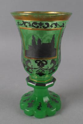 Uranglas-Pokal, Böhmen um 1850, - Antiquitäten