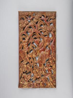 Holzrelief, China, 19./20. Jh., - Works of Art