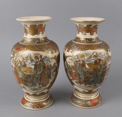 Paar Satsuma Vasen, - Antiquariato