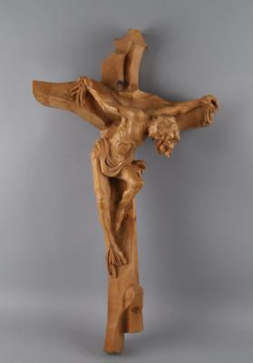 Martin Pfefferkorn- Kruzifix, Elbingenalp Tirol, 1990er, - Antiquariato