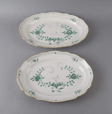 Meissen - 2 ovale Platten, Länge 35,5 cm, 42 cm, - Antiquitäten