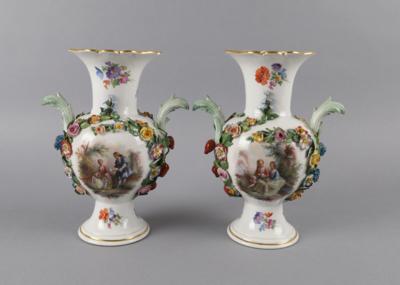 Paar Vasen, Meissen 19./20. Jh., - Antiquitäten