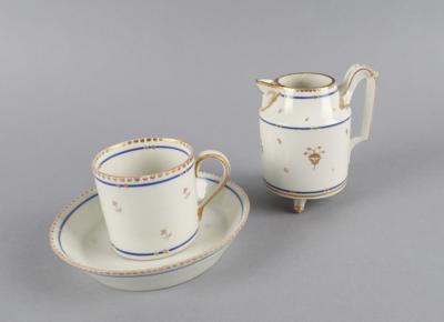 Gießer, Tasse mit Untertasse, Kaiserl. Porzellanmanfaktur, - Antiquariato