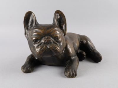 Liegende französische Bulldogge, 20./21. Jh., - Antiquariato