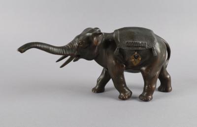 Spardose in Form eines Elefanten, Anfang 20. Jh., - Works of Art