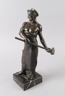 Statuette eines Schmiedes, - Antiquitäten