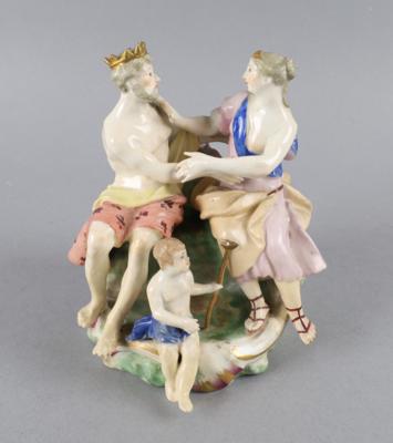 Zeus und Hera (?), Kaiserliche Porzellanmanufaktur Wien, um 1760, - Antiquitäten