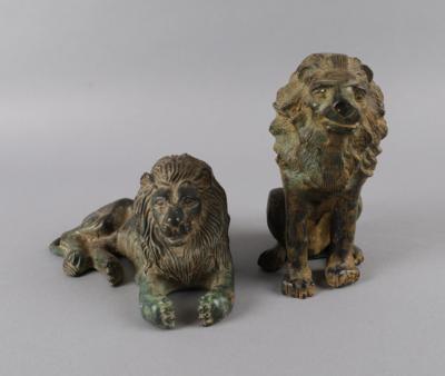 Paar Löwen, - Antiquariato