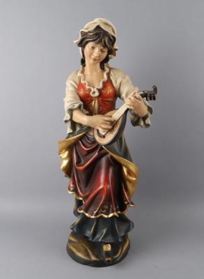 Mädchen mit Laute, 20./21. Jh., - Antiquariato