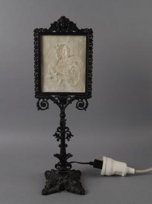 KPM - Lampe mit Lithophaniebild "Fernanda mit einem Lichte in der Hand, ab 1843, - Antiquariato